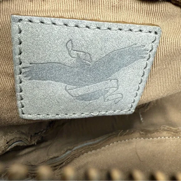 FREEBIRD Apollo Belt Bag Ice Grey Studded Leather Waist Pack - Picture 6 of 8